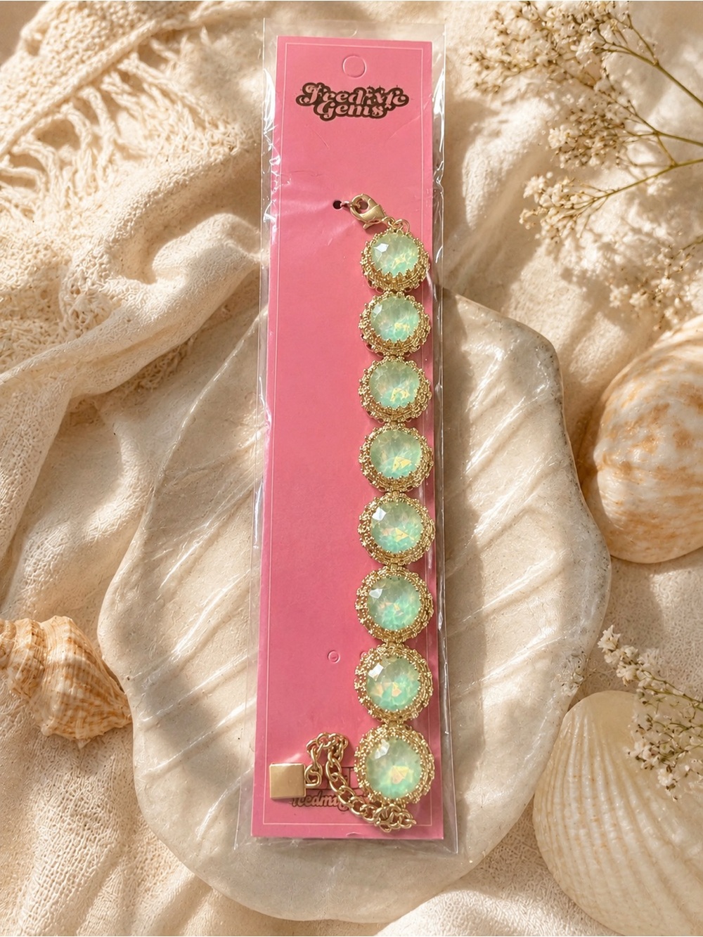 Feed Me Gems Pistachio Queen Bracelet
